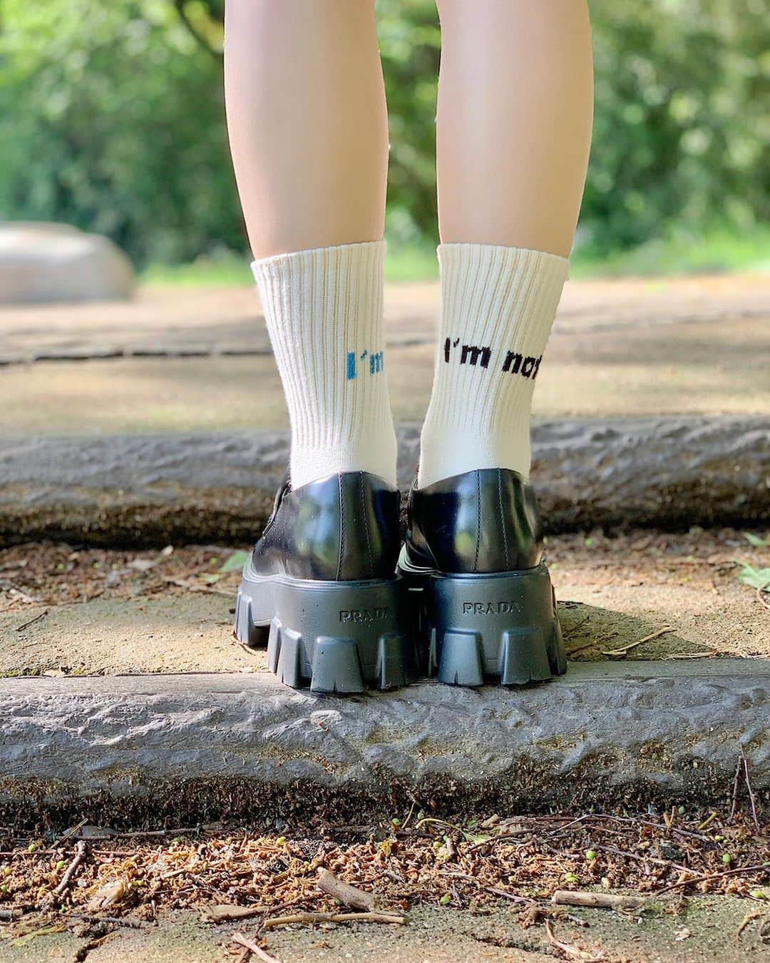noenonさんのインスタグラム写真 - (noenonInstagram)「20歳のバースデーにまみょんから貰ったPRADAのシューズでお散歩した時の写真❣️かぁちぃ〜#PRADA#シューズ#靴#ファッション #靴下#GU#コーデ#ファッションコーデ」4月27日 20時24分 - non.hoo