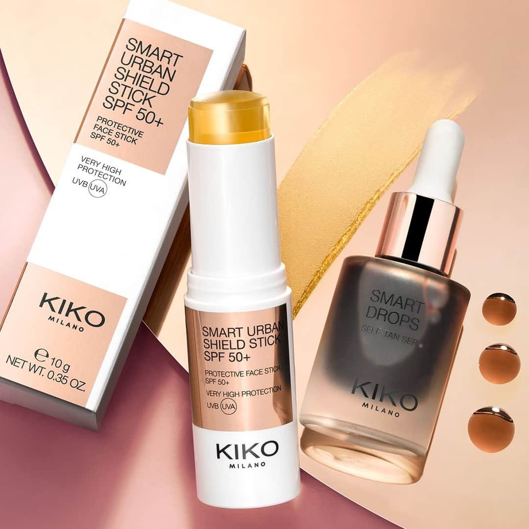 KIKO MILANOさんのインスタグラム写真 - (KIKO MILANOInstagram)「We can’t wait for tanning season! 🤩 In the meantime, get ready with these new products to build your tan and protect your skin ☀️⁣ ⁣ Smart Drop Tan-Enhancer - Smart Urban Shield SPF 50 Stick⁣」4月27日 20時20分 - kikomilano
