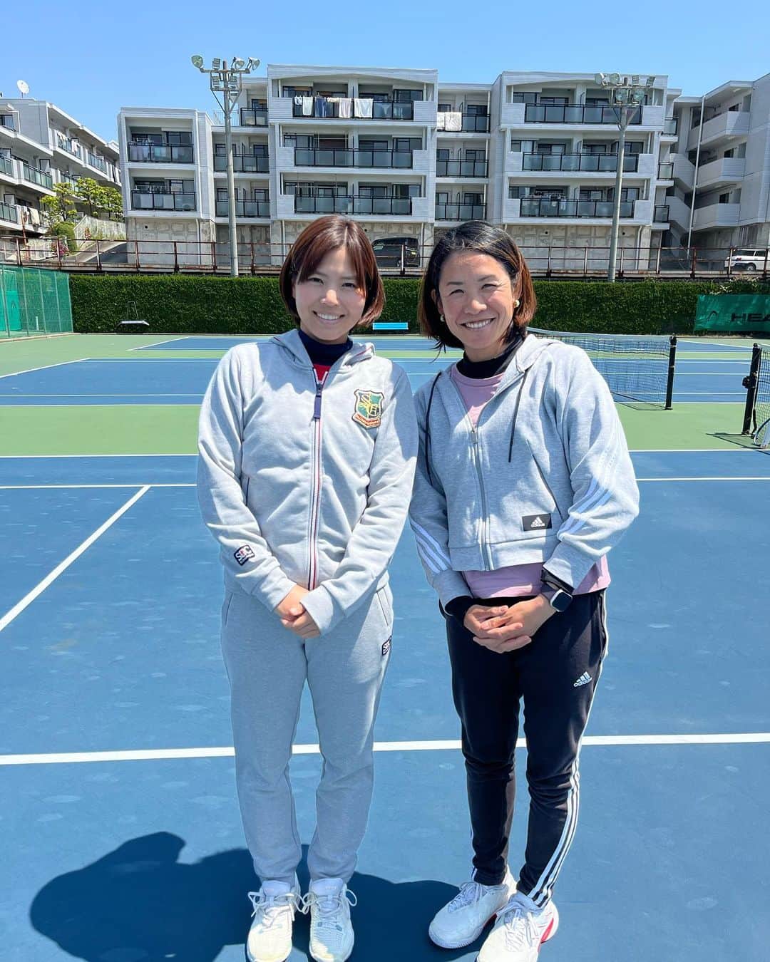 尾崎里紗のインスタグラム：「今日は今村咲ちゃんが練習に来てくれて久々に藍子さんにお会いしました😆   ⁡ ⁡ ⁡」