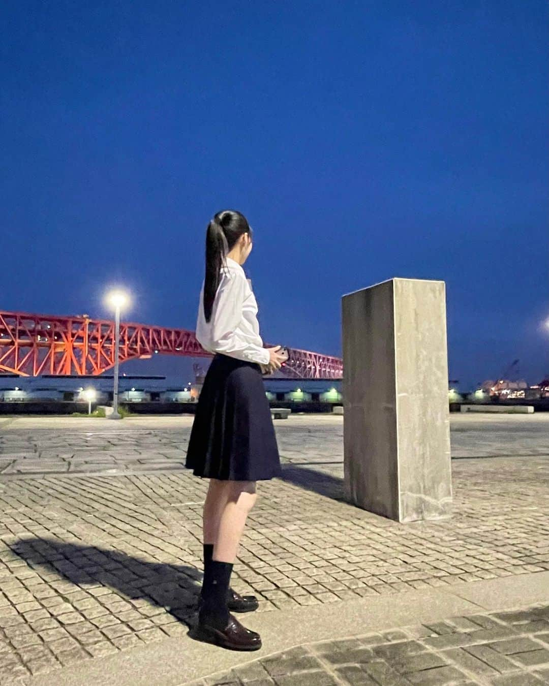 山本紗衣さんのインスタグラム写真 - (山本紗衣Instagram)「＊ 観覧車見えた🎡 ・ ・ #観覧車 #制服 #ポニーテール #fjk #高校1年生 #山本紗衣」4月27日 21時43分 - sai_ymmt