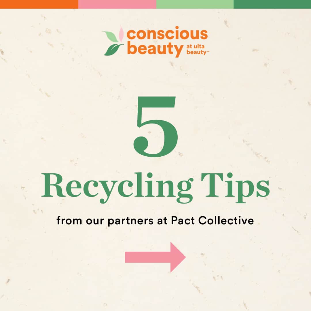 ULTA Beautyのインスタグラム：「PSA: Recycle those empties! Swipe through for tips on where to start from our partners at @pact_collective. ♻️💚 And when that difficult-to-recycle packaging pops up, Pact Collective is hear to help. Check out their page for more info! #ultabeauty」