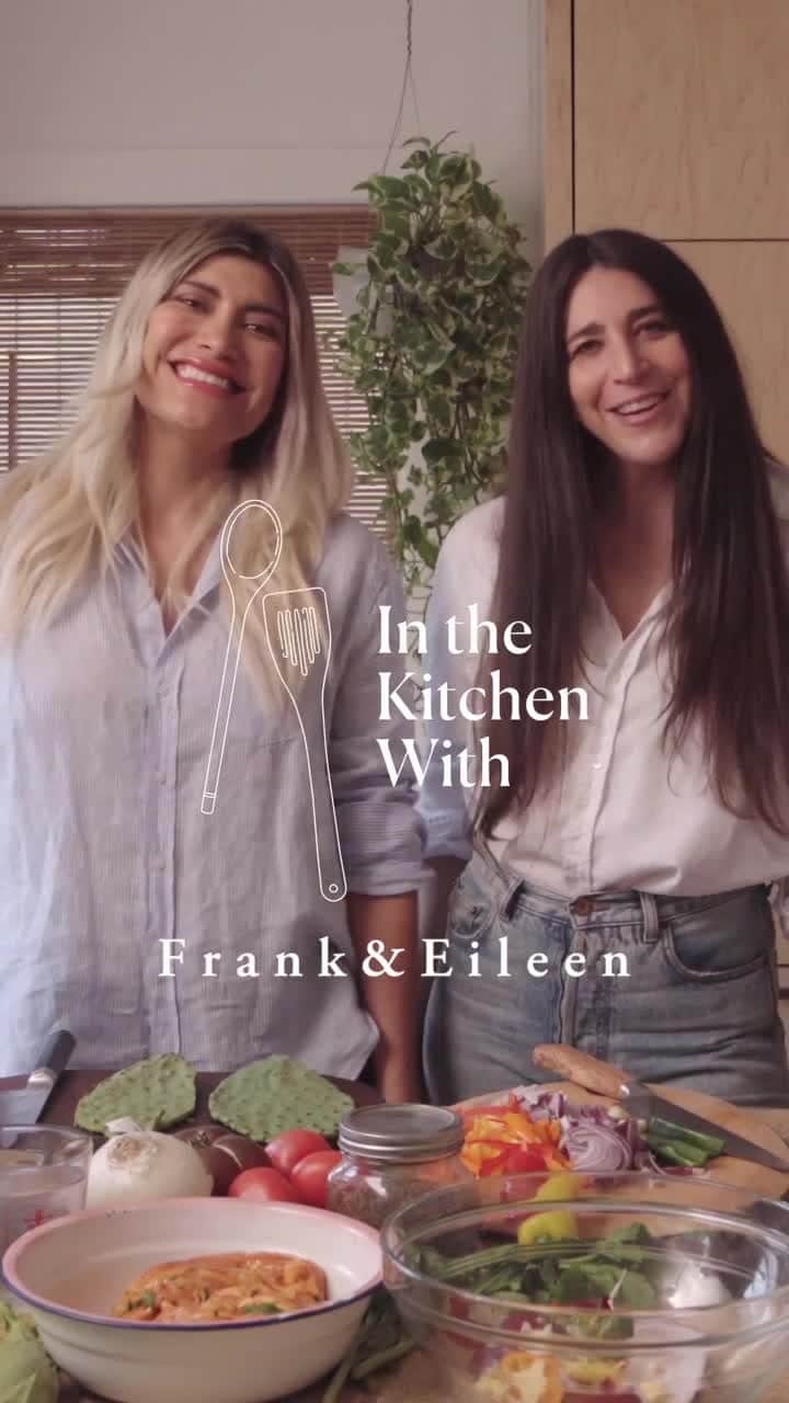 フランク&アイリーンのインスタグラム：「Welcome to our latest series: 'In the Kitchen With' ⁠ ⁠ This week we are featuring two female chefs, Loria Stern & Bricia Lopez, to celebrate and support their latest cookbooks!⁠ ⁠ 'Eat Your Flowers' by @loriastern and 'Asada: The Art of Mexican-Style Grilling' by @bricialopez. Watch along to see how effortlessly they entertain from the kitchen in their favorite F&E pieces. #FrankandEileen #InTheKitchenWith ⁠」