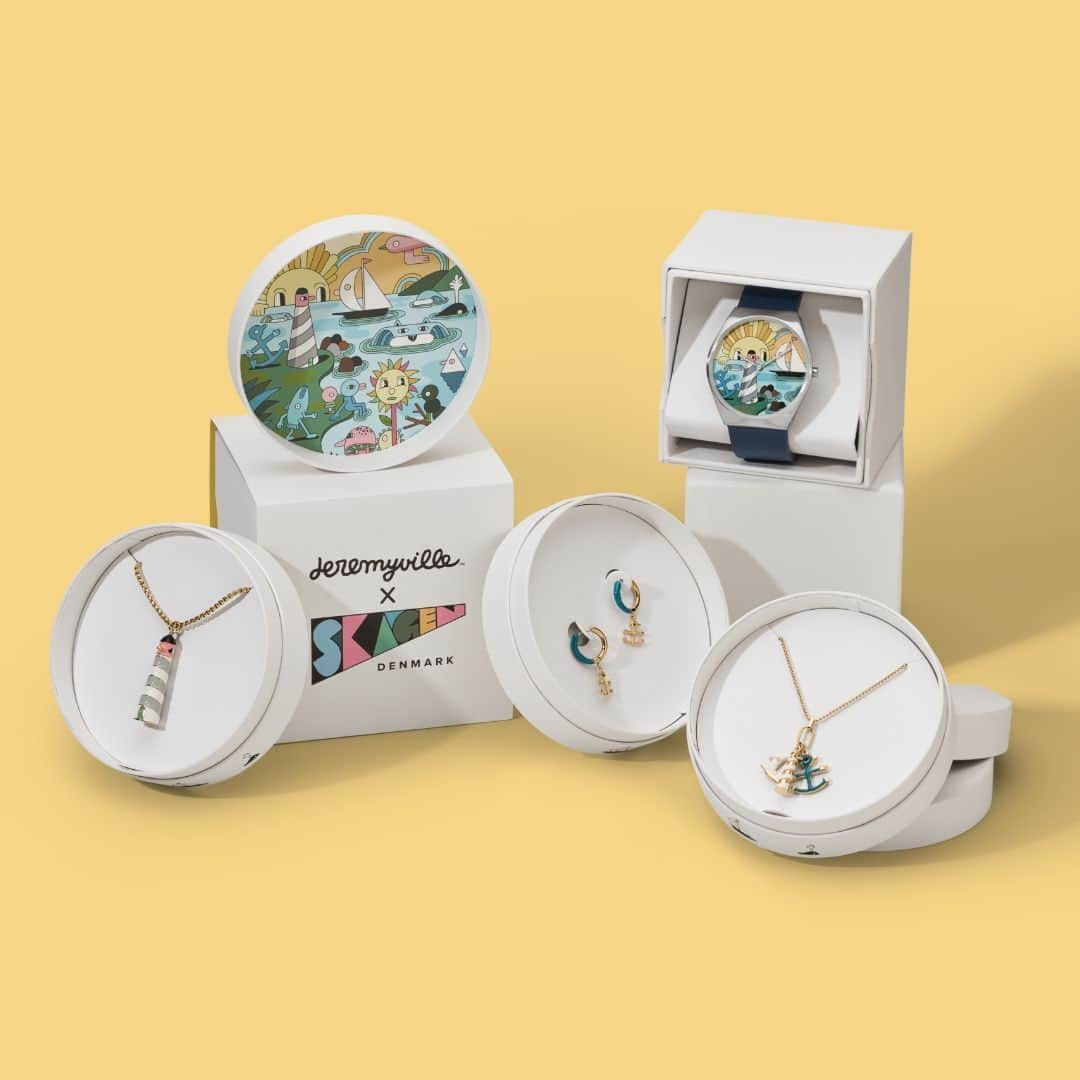 スカーゲンさんのインスタグラム写真 - (スカーゲンInstagram)「@Jeremyville x Skagen: Soak up the good times with this limited run of must-haves with a sunny disposition. Each puts a playful personality into coastal icons in Denmark.」4月27日 23時00分 - skagendenmark