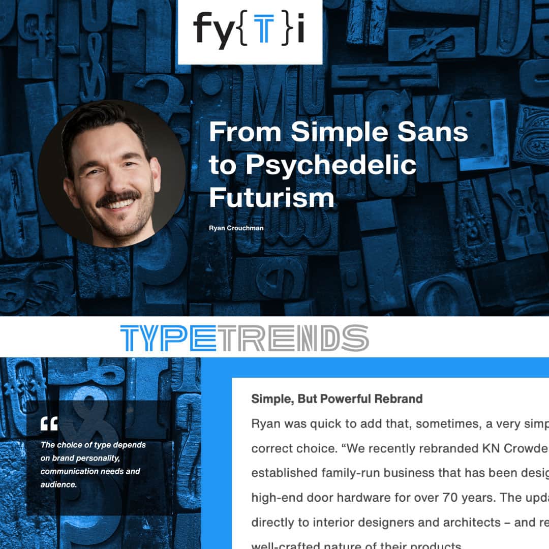myfontsのインスタグラム：「Type Trends: 2023 Q1 Ryan Crouchman. To get a handle on the pulse of typographic trends, we reached out to Ryan Crouchman. Read now at Type Trends under Learn on MyFonts!」