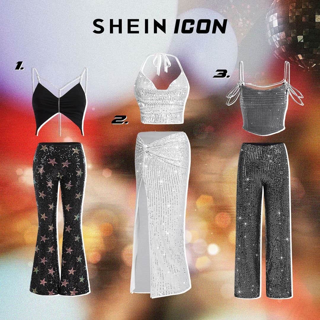 SHEINのインスタグラム：「Let your inner disco diva shine with these Iconic-inspired fashion picks! ✨🕺   🔎11760086 11652253 12657567 12736890   #SHEINICON」