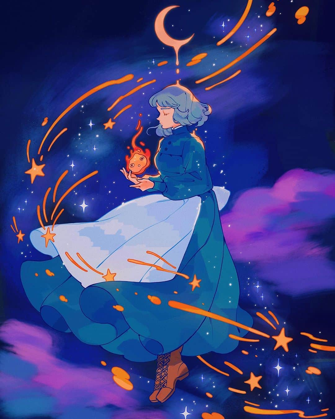 meyocoさんのインスタグラム写真 - (meyocoInstagram)「Sophie and Calcifer ✨💫」4月27日 23時29分 - meyoco