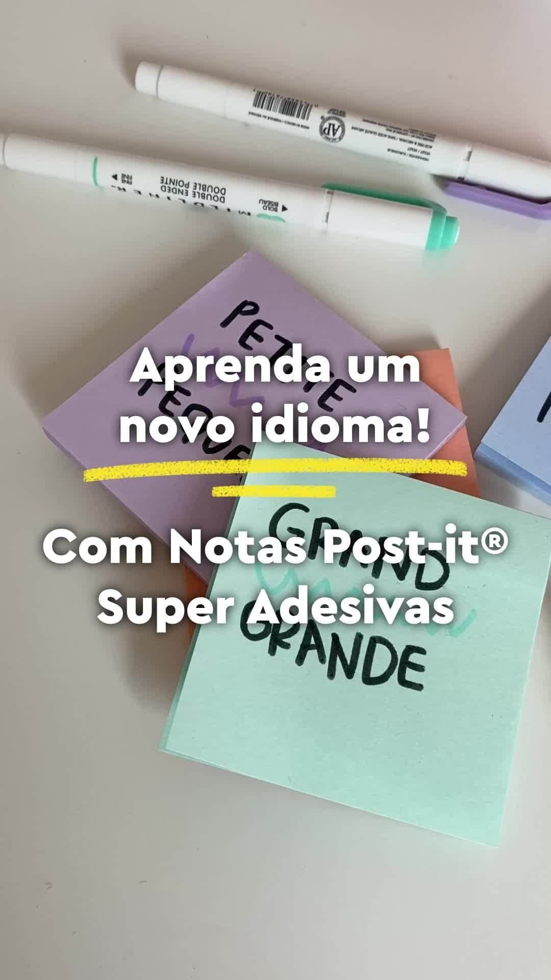 Post-it Brasilのインスタグラム：「As Notas Post-it® te ajudam a aprender um novo idioma, hoje é a vez do francês, oui! 🤌  #LiberteSuasIdeias #Idiomas #Aprendizagemcriativa」