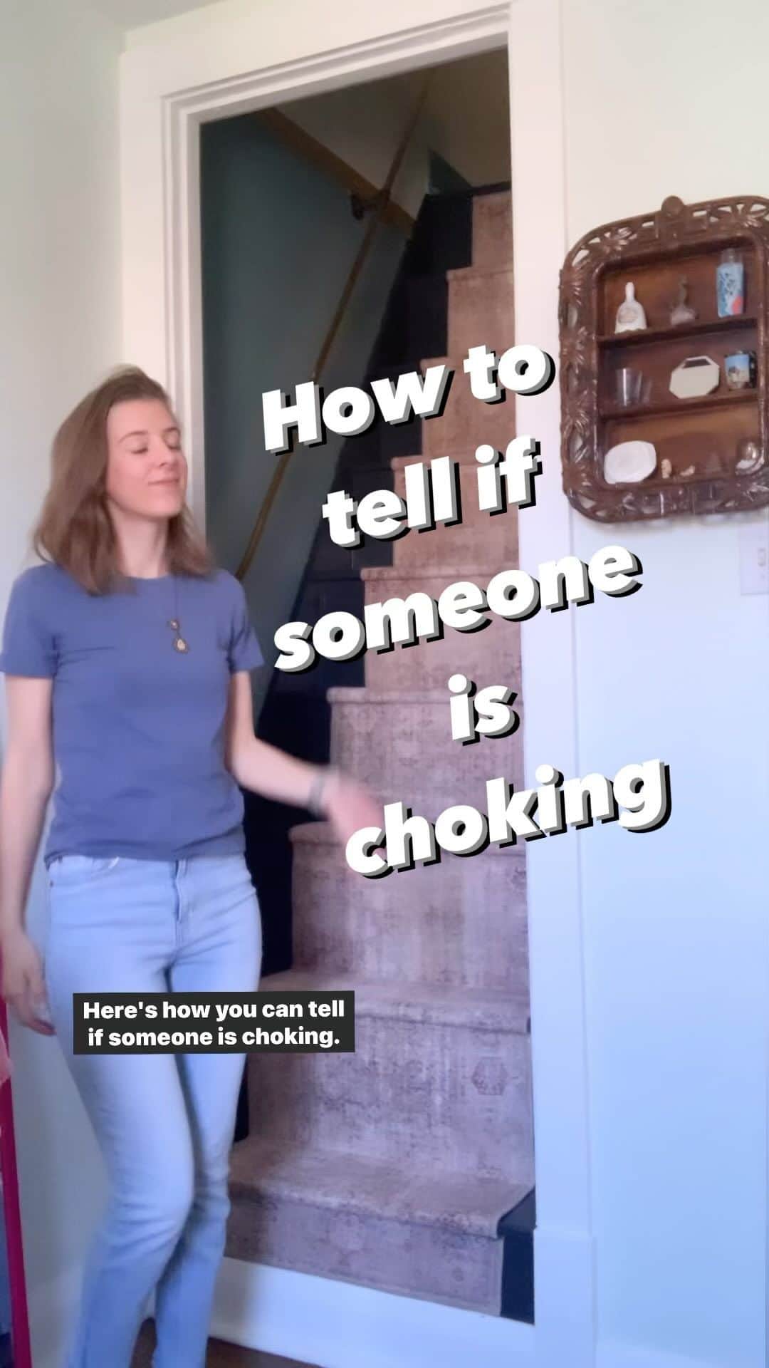 ネーブ・キャンベルのインスタグラム：「How do you know if someone is choking? 🤷🏾‍♀️ Watch through to the end to find out.  You can also sign up for a First Aid and CPR class to learn what to do if someone you know starts choking. ➡️ Link in bio.   #FirstAidTips #CPRTraining #Choking #HowTo #RedCross」