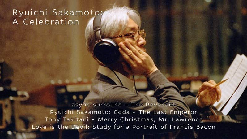 坂本龍一さんのインスタグラム写真 - (坂本龍一Instagram)「RYUICHI SAKAMOTO: A CELEBRATION  @metrograph presents Ryuichi Sakamoto: A Celebration, a series showcasing the groundbreaking musical talents of the late award-winning composer, beginning May 5 at Metrograph In Theater.   Link in bio.  Titles include a special async surround screening and event, The Last Emperor, Love is the Devil: Study for a Portrait of Francis Bacon, Merry Christmas, Mr. Lawrence, The Revenant, Ryuichi Sakamoto: Coda, and a new transfer of Tony Takitani, which will be doing a week-long run In Theater.  #skmtnews  #ryuichisakamoto  #skmt_films」4月28日 2時41分 - skmtgram