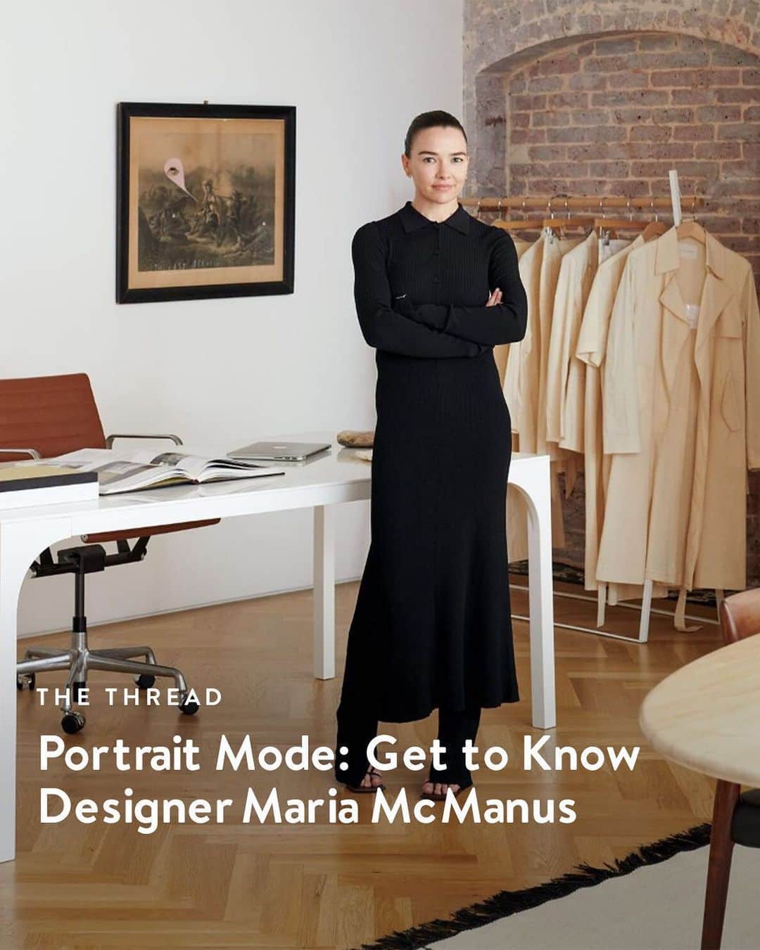 Nordstromのインスタグラム：「We asked sustainability-focused designer Maria McManus if there was something she'd want you to feel when wearing her clothes. She answered, "I hope our customers feel the care and thought we put into each garment. We all know that feeling when we put on a great outfit and how it allows us to walk confidently into a room. We spend tremendous time on each garment's fit and drape, subconsciously welcoming that feeling of pride and confidence."」