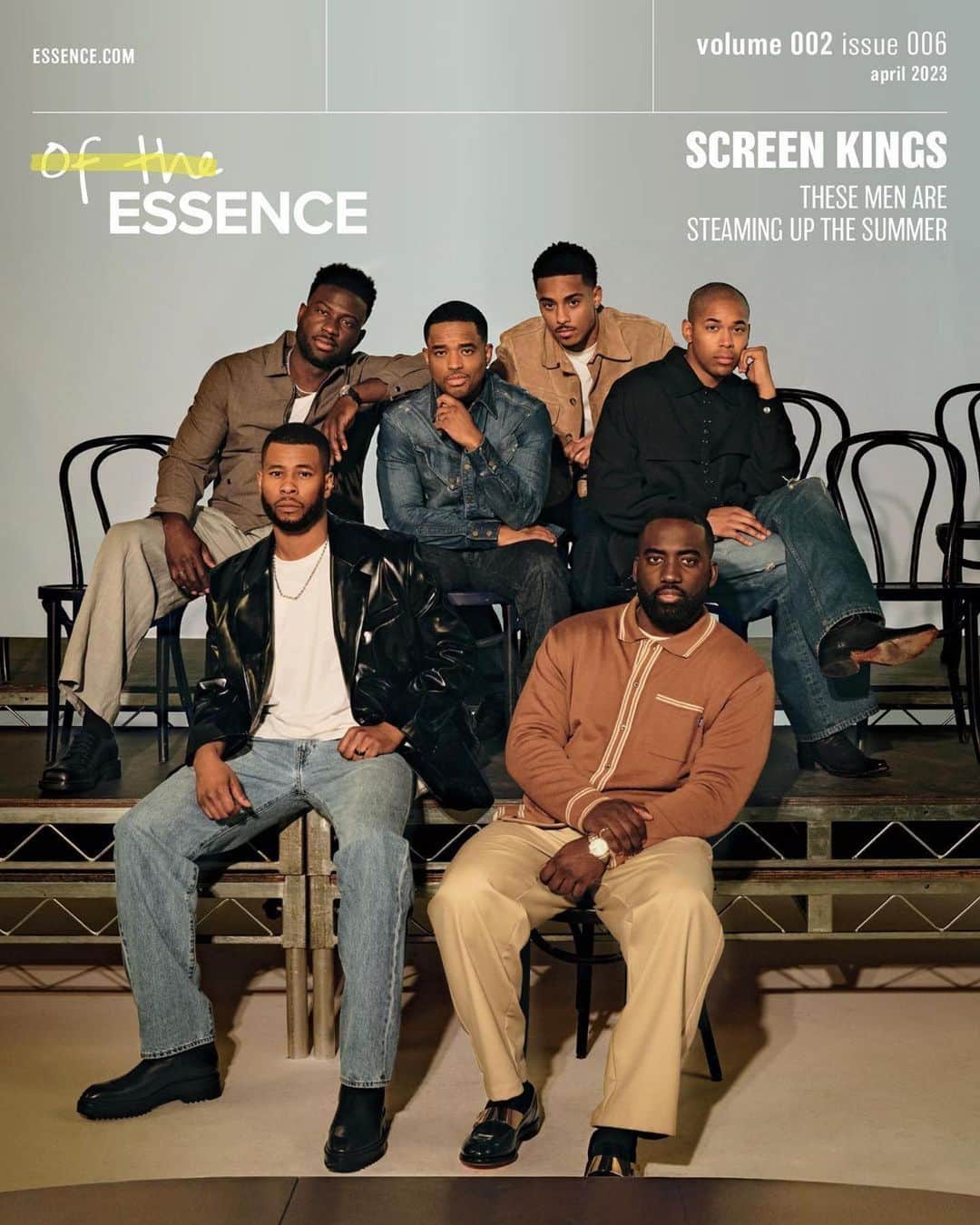 キース・パワーズのインスタグラム：「Of The Essence, Screen Kings ‘23: Honored to be featured alongside these talented artists. Thanks to @essence and the whole team involved. Article link in bio.   The Perfect Find coming June 23rd. 🍿🎥  Credits ~   By: @be_vic  Photo: @elliottjeromebrownjr  Styling: @marquisemiller, @aaronchristmon  Groomer: @hairbycassy  Barber: @renjworld  Set Designer: @jessej.hoffman  Photography Direction: @_mq______  Production: @themorrisongroup  Photo Assistant: Alberto Vargas Digitech: David Angel Rodriguez Stylist Assistants: Raf Talaat, David Gomez, @styleisinyou , and Julian Ghost Production Manager: Daisy Robinson Production Coordinator: Alaura Wong and Benjamin Rigby Production Assistants: Alondré Peoples and Jordan Mack Photography Direction: Michael Quinn Tailoring: @thr.teen, Sean Parson」