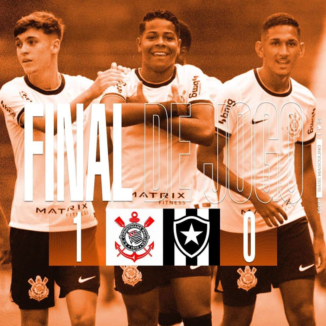 コリンチャンスさんのインスタグラム写真 - (コリンチャンスInstagram)「Os #FilhosDoTerrão estão classificados para as quartas de final do Brasileirão Sub-20! 👏🏽⚫️⚪️  Corinthians 1 🆚 0 Botafogo  ⚽️ Wesley  #CorinthiansNaBase #VaiCorinthians」4月28日 5時00分 - corinthians