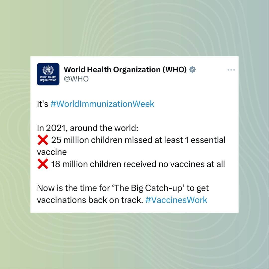 ネーブ・キャンベルのインスタグラム：「Kids around the world missed out on routine vaccinations because of disruptions caused by the COVID-19 pandemic. 💉 It's estimated that within the past three years, the world has lost 30 years of progress in the fight against vaccine-preventable diseases.   🦠 "The Big Catch Up" has started and we're focused on helping the most vulnerable communities reduce outbreaks of diseases like measles and rubella. This May, we'll take you #BehindTheScenes to see our Measles & Rubella Partnership in action right in 🇿🇲 Zambia with volunteers who are trained to support this work. Tune in soon or tap the link in our bio to learn more. #WorldImmunizationWeek #VaccinesWork」