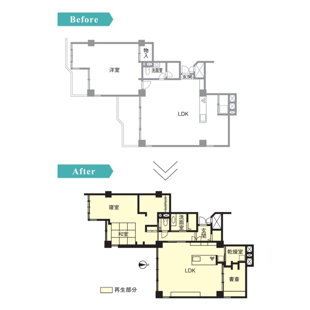 住友不動産のリフォームさんのインスタグラム写真 - (住友不動産のリフォームInstagram)「【築42年　マンション】 眺望を活かした 開放的なLDK 理想の空間を実現  住友不動産のまるごとリフォーム#新築そっくりさん で「中古を買ってリノベーション」した実例をご紹介します。  静かな場所でゆったりと暮らしたいという思いから、海が見える中古マンションを購入したご夫婦。築42年が経過していたため、コンクリート打ち放し状態まで室内を解体・撤去するスケルトンリノベーションで住まいを一新しました。玄関ホール・廊下を造作し、生活導線をいちから計画。ご夫婦のコミュニケーションを重視してオープンキッチンで眺望を活かした開放的なLDKに。トイレや洗面室も十分な広さを確保したバリアフリー仕様となり、バルコニーに洗濯物が干せないため提案した乾燥室も便利です。新築以上の出来栄えに大満足のご夫婦です。   [公式HP] @sumifu.reformのプロフィール欄リンクからご覧ください    #住友不動産 #住友不動産のリフォーム #新築そっくりさん #すみふ #間取り変更 #リノベーション #リフォーム #フルリフォーム #リノベ #マンションリノベーション #マンションリフォーム #マンションフルリノベーション #マンションフルリフォーム #マンションリノベ #スケルトンリノベーション #スケルトンリフォーム #リフォーム事例 #リフォーム実例 #マンションリフォーム事例 #リフォームビフォーアフター #リフォームしたい #リノベーションデザイン #リノベーションライフ #リノベーションという選択 #開放的なLDK #中古を買ってリノベーション #中古を買ってリフォーム #中古マンションリノベーション #中古マンションリフォーム  #築42年」4月28日 18時46分 - sumifu.reform