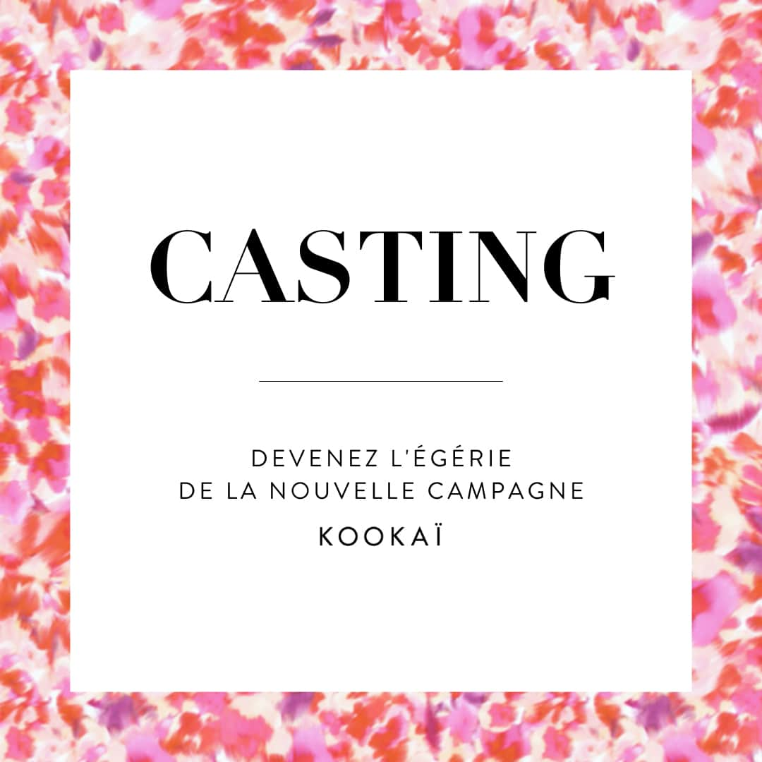 クーカイのインスタグラム：「ALERTE CASTING ✨​​​​​​​​​  Future maman, grand-mère, jeune maman, mères et filles… participez à notre grand casting !   📸 A l'occasion de la Fête des Mères, KOOKAÏ recherche des duos ou trios mères/filles pour participer à un shooting photo exceptionnel qui aura lieu le 13 mai prochain à Paris.  Le temps d’une journée, vous serez maquillées, coiffées et habillées par notre équipe de professionnels pour un shooting mémorable !   Si vous êtes disponibles toute la journée du samedi 13 mai 2023 à Paris pour passer un moment unique en famille, envoyez votre candidature à l’adresse presse@kookai.fr en partageant :    ✨ Une photo portrait et une photo en pied de chaque participante ✨ Vos noms, prénoms et âges  ✨ Vos tailles en centimètres, pointures et tailles de vêtements   Le casting est ouvert à toutes : quels que soient votre taille et votre âge, petites et grandes, blondes, brunes, rousses, femmes enceintes, petites filles, jeune femme ou grand-mères... Nous sommes impatients de recevoir vos candidatures et de vous rencontrer au cours de cet événement unique !   Une question ? On vous répond en commentaire !   💌 presse@kookai.fr 📅 Samedi 13 mai  📍 Paris  #casting #photoshoot #photo #egerie #kookai #fetedesmeres」