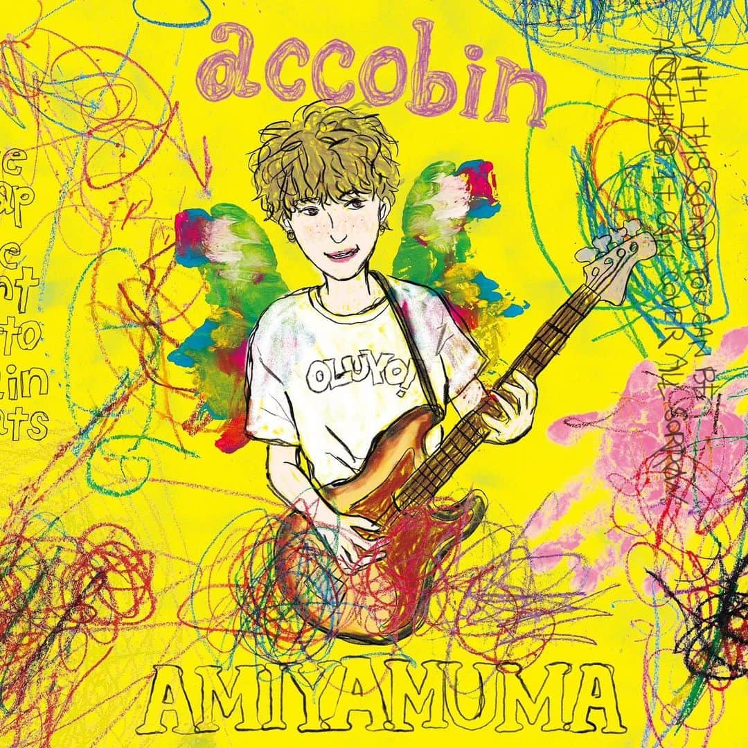 福岡晃子のインスタグラム：「【とても大事なお知らせ】 ついに！！！accobin 1st Album 『AMIYAMUMA』(カセット/デジタル)&オリジナルZINE『ACCOZINE #1』のリリースが来月5/21(日)に正式決定&本日よりOLUYOオンラインショップにて予約受付開始いたします☺️(アルバム予約はカセットのみ。予約特典付き)  3年半かかりましたが、お陰様で大好きなアルバムが出来ました。 わたしの尊敬する方々に力をお借りし、 アルバムに羽が生えました。  アルバムジャケットのアートワークは @yugo_artwork さん、オリジナルZINEのアートワークは @ymlocke さん。さらにこの2人のおかげで、作品が今まさに遠くまで羽ばたこうとしています。  何かを作ると、自分のことや、誰かとの繋がりが見えてきて、本当に作ってよかったなと思うことばかりです。  内容のほとんどは徳島に移住してからできたものです。環境の変化が与えてくれたものはとても大きく、アルバムだけでなく、自分自身のことも一から形成するような毎日でした。そんな生活の中から生まれた音です。  なので、アルバムを聴いていただければ、わたしのことをさらに知っていただけるのではないかと思います！(出るの来月ですけど)  そして、アルバムの2曲目に収録されている「after clap」のMVが本日12時より公開されています。 今回は完全自作のMVです。そちらもよかったら見てください☺️(プロフのyoutubeリンクから見れます)  アルバムの詳しい内容はOLUYO( @oluyo2016 )HPのNewにあります。チェックしてみてねー！  #accobin #AMIYAMUMA #ACCOZINE」