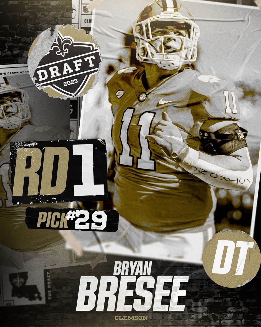 ニューオーリンズ・セインツさんのインスタグラム写真 - (ニューオーリンズ・セインツInstagram)「With the 29th pick in the 2023 NFL Draft, the New Orleans Saints select DT Bryan Bresee!」4月28日 12時39分 - saints