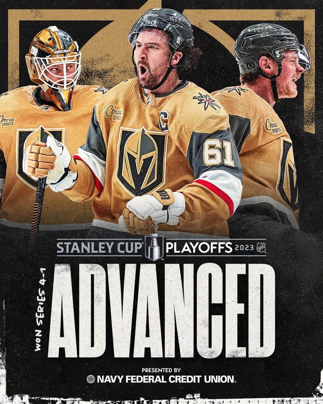 NHLさんのインスタグラム写真 - (NHLInstagram)「🎰 VEGAS = THROUGH 🎰  The @vegasgoldenknights are the first team to advance to the Second Round! ☑️   #StanleyCup Series Win presented by @navyfederal」4月28日 14時01分 - nhl