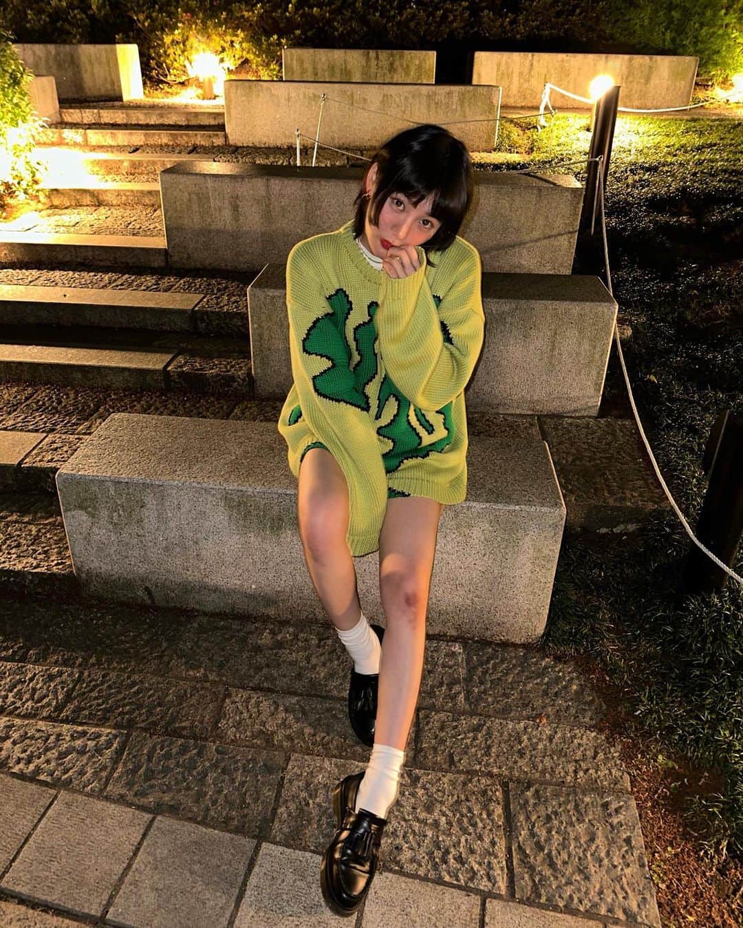 新田桃子さんのインスタグラム写真 - (新田桃子Instagram)「すきな色はみどりです🧑🏽‍🎤💚」4月28日 15時54分 - momottiiii