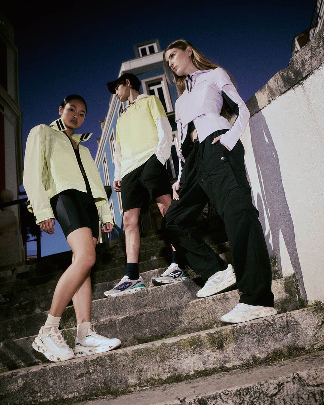 のインスタグラム：「The Moe Run sneaker, with timeless details, is the perfect balance between casual and sporty fit.  Shop now - tap or click link in bio #premiata #SS23 #moerun」