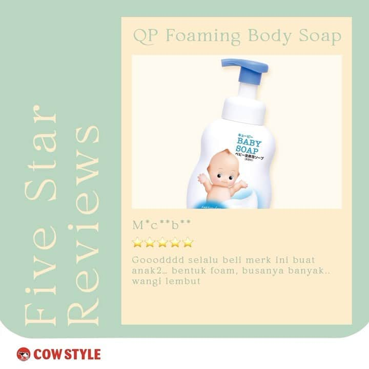 COWSTYLEIDのインスタグラム：「Sekarang makin percaya kan kebaikan dari QP Foaming Body Soap, ngga kaleng-kaleng kaaan 🥰🥰🥰  Waktunya kamu nih yang ngebuktiin sekarang!  #cowstyleindonesia #cowstylebeauty #cumacowdihatiku #qpbaby #babysoap #babycare #japanesesoap」