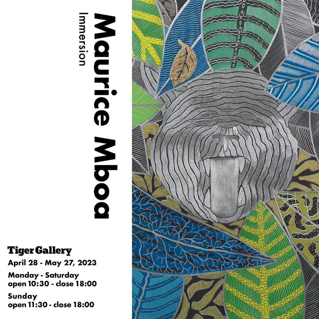 Onitsuka Tigerのインスタグラム：「“Immersion”, a solo exhibition of new paintings by self-taught Cameroonian artist Maurice Mboa,  is to open on April 28th and to close on May 27th, 2023 at the gallery space of Onitsuka Tiger Regent Street, London Flagship.On view from April 28th to May 27th Monday – Saturday 10:30AM – 6:00PM Sunday 11:30AM- 6:00PM ⁡ @TigerGallery1949 @mboamaurice ⁡ #TigerGallery #OnitsukaTiger」