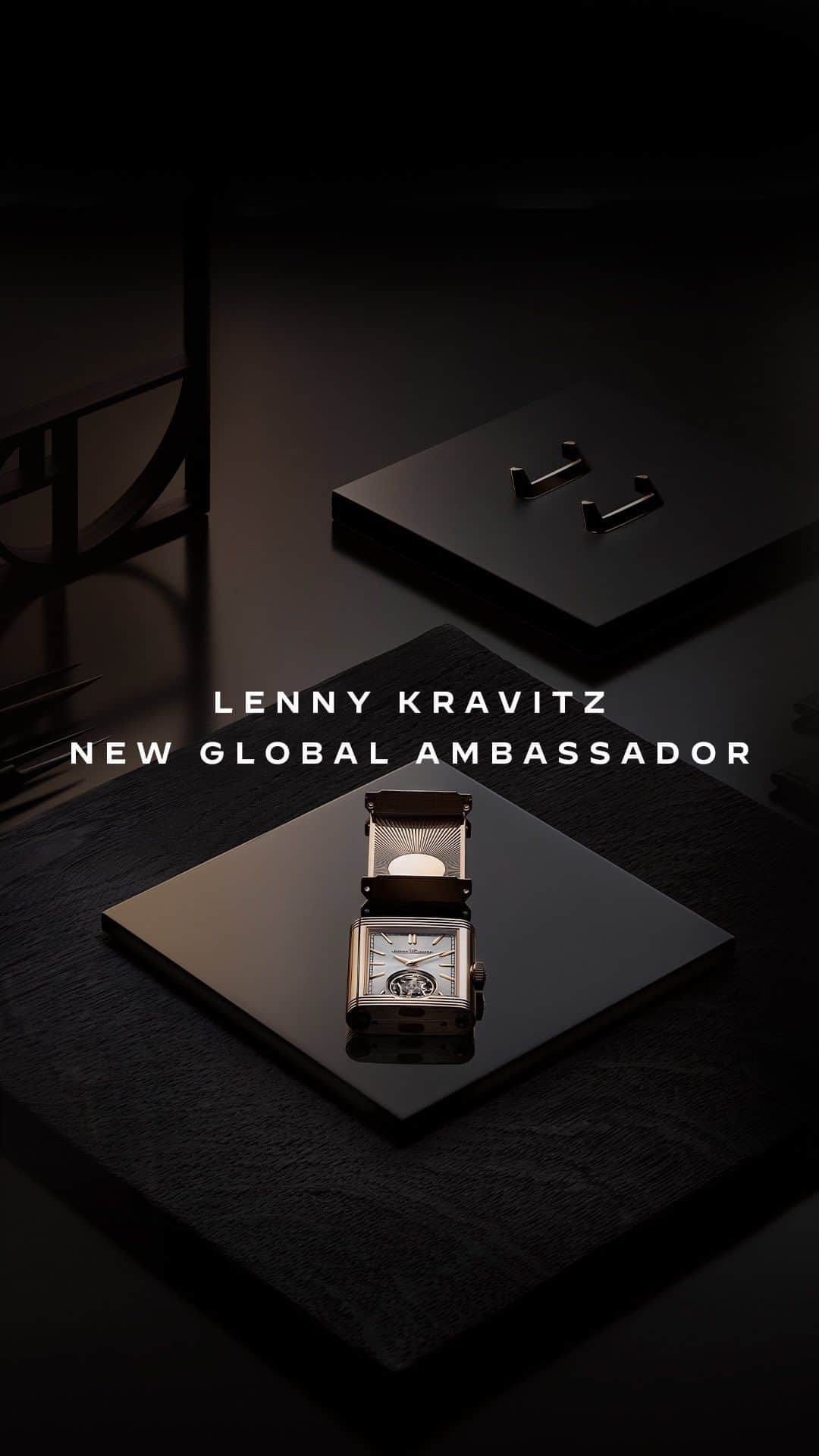 ジャガールクルトのインスタグラム：「Two sides, two moods, Only one icon. #Reverso #LennyKravitz  _  Lenny Kravitz @lennykravitz Reverso Tribute Duoface Tourbillon Designed, made and assembled in our Manufacture  _ “I feel like it’s always been there. It blends with me, when I want to change. That’s the beauty of this watch. You change moods, you change your vibe and you take it and flip it over and you have a whole new thing happening.”. _  #JaegerLeCoultre #LennyKravitz」