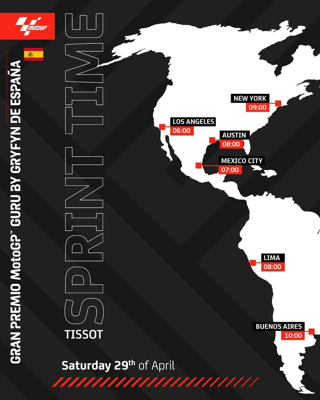 MotoGPさんのインスタグラム写真 - (MotoGPInstagram)「You don't want to miss the #SpanishGP 🇪🇸 Super Saturday, do you? 😏 Then set your alarms for tomorrow's #TissotSprint! ⏰   #MotoGP #Motorsport #Motorcycle #Racing」4月29日 4時23分 - motogp