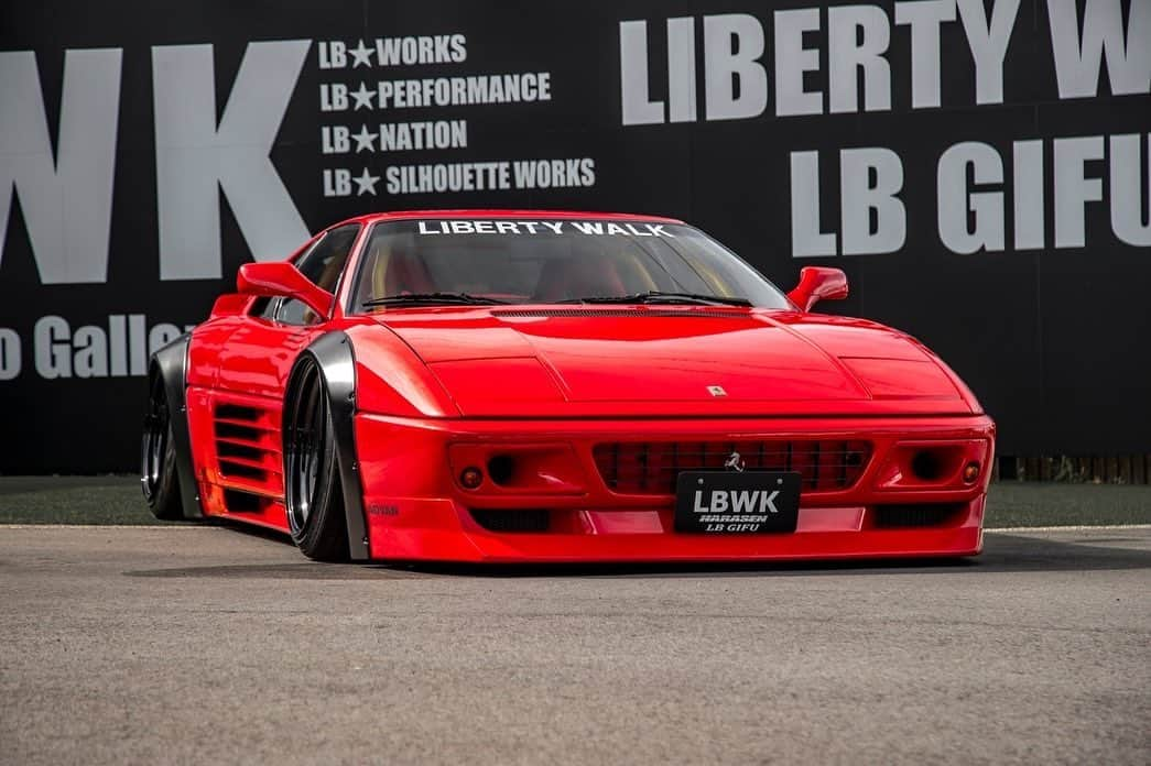 Wataru Katoさんのインスタグラム写真 - (Wataru KatoInstagram)「世界１号車のLB-WORKS 348が早くもストックカーとして召喚！   https://libertywalk.co.jp/stock/lb-works-ferrari-348-ts-full-complete/  348は、テスタロッサをひと回り小さくしたようなボディのデザインは、1989年のフランクフルトモーターショーでワールドプレミアされ人気を博した伝統的な１台。大胆にもLB-WORKSと進化し、ベタベタのスラムドカーになりました！348tsは4288台が生産されたオープンモデル。さぁこのファースト348を乗るのは誰だ！😉 @libertywalk_toshi  @libertywalk_kawamura  @yokohama.rubber @ferrari  @libertywalk_yasu0092 @ld97forged #libertywalk #Ibworks #Ibwk #ferrari #ferrari458 #ferrarif40 #ferrarilaferrari #ferrarifriday #ferrariclub #ferrariclub #ferrarienzo #ferrariworld #ferrarilife #stance #widebody #yokohamatires #ferrarilovers #ferrarif50 #ferrari488 #scuderiaferrari #supercar #new #bodykit #fiexhaust #lb97 #ibtrack  #libertywalkkato #スーパーカー」4月28日 20時44分 - libertywalkkato