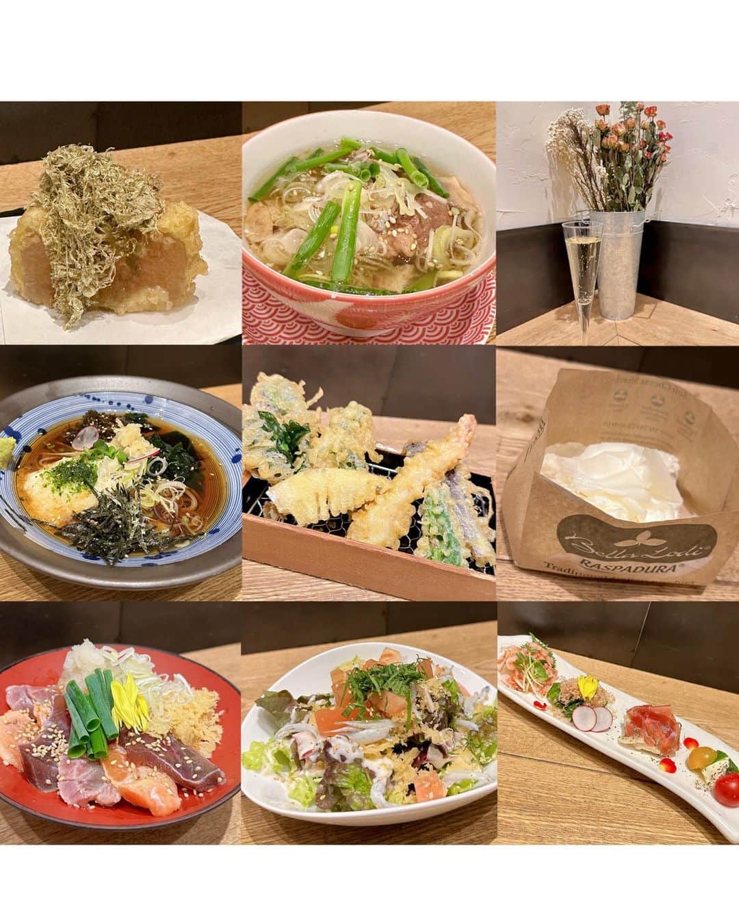 ななまるさんのインスタグラム写真 - (ななまるInstagram)「お仕事帰りに東京ミッドタウン日比谷で バルスタイルの天ぷら屋さん行ってきた！ @tempura.tentora.hibiya   今回頼んだのは、天寅堪能コース 「大海老天」¥5,500(税込み) イタリアンな前菜から、お刺身の盛り合わせ、 衣が軽くてサックサクの天ぷらなど 盛りだくさんで楽しめる素敵なコースだった🥹💕 〆にはお蕎麦を選んでサッパリ！ 最後のデザートまで抜かりない美味しさだった🌸  日比谷駅直結で、バルスタイルなので 気軽に利用するのもいいし、 メニューも豊富だからガッツリ食べることも出来る😋🍴  天ぷら×スパークリングの相性が抜群なのには驚いた！ また行きたいな🎶 . . . #天寅日比谷　#supported  #天ぷら天寅　#天寅　#日比谷グルメ　#日比谷ディナー　#銀座グルメ　#銀座ディナー　#銀座ランチ　#天ぷらバル」4月28日 21時01分 - beer___624