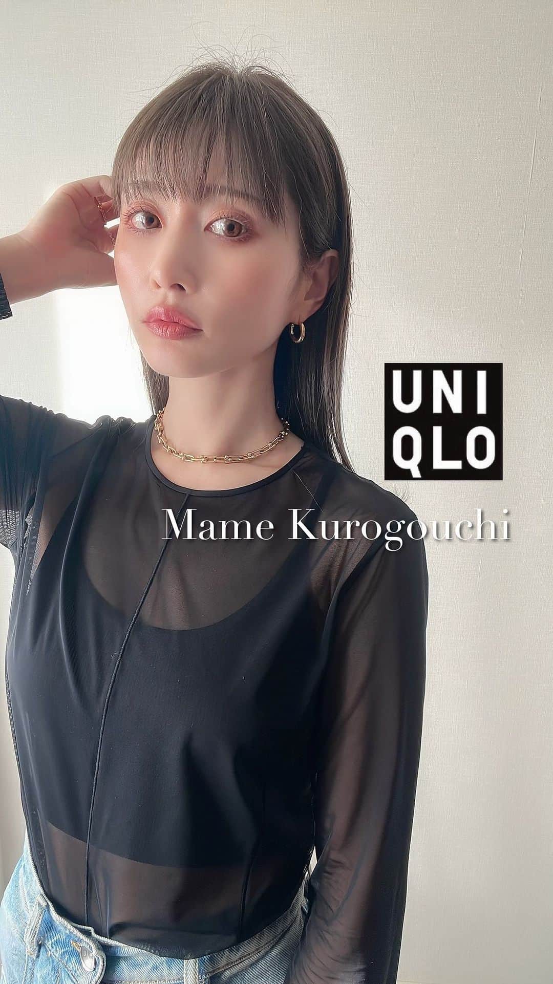 *✭ᏋണᎥ✭*のインスタグラム：「@uniqlo_jp ✖️ @mamekurogouchi  購入品♡ 今回はこの２アイテムにしました ㅤㅤㅤㅤㅤㅤㅤㅤ ㅤㅤㅤㅤㅤㅤㅤㅤ  ソックス(2足組･シルクブレンド) 商品番号 458327  BLACK･OFFWHITE (23-25) 各￥990- ㅤㅤㅤㅤㅤㅤㅤㅤ シアークルーネックT 商品番号 458298 BLACK Lサイズ  ￥1,990- ㅤㅤㅤㅤㅤㅤㅤㅤㅤㅤㅤㅤㅤㅤㅤㅤ innerは少し前のリールに載せてます。  #大人シンプル#オトナカジュアル#大人コーデ#着回しコーデ#高身長コーデ #166cmコーデ #骨格ウェーブ#166cm#韓国ファッション#한국패션#プチプラ#プチプラコーデ#partegram#UNIQLO#ユニクロコーデ#UNIQLOコーデ#ユニクロ#マメクロゴウチ」
