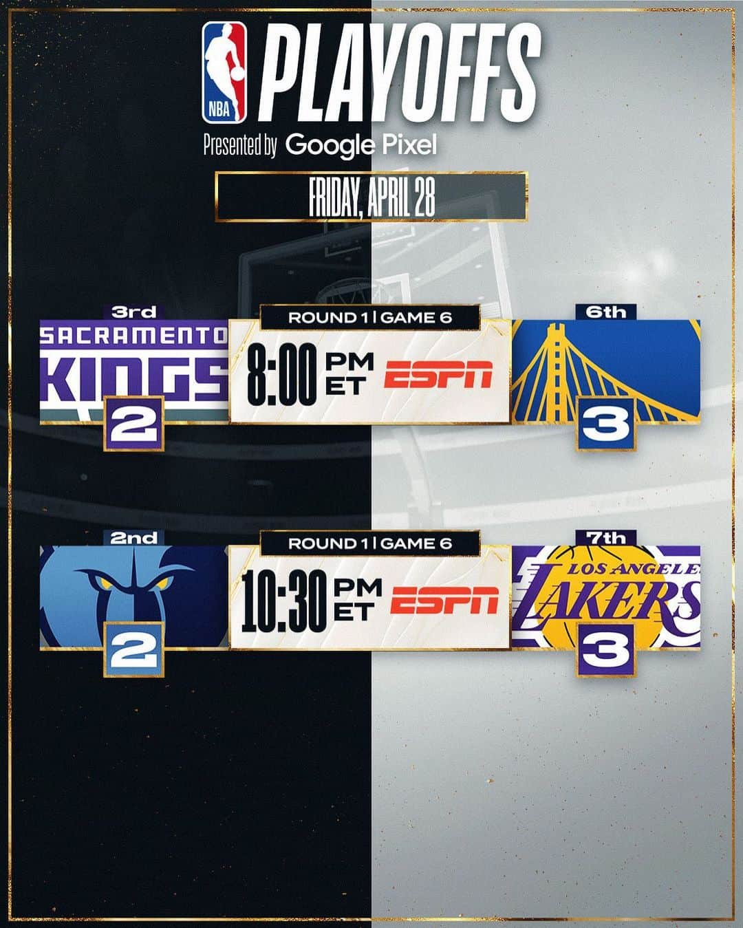 NBAさんのインスタグラム写真 - (NBAInstagram)「Tonight’s BIG Game 6s on ESPN!!  #NBAPlayoffs presented by Google Pixel」4月28日 21時30分 - nba