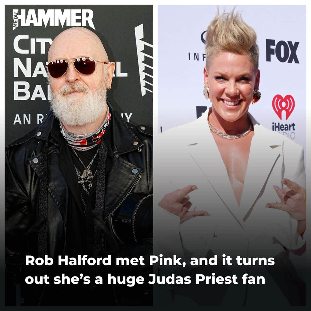 METAL HAMMERのインスタグラム：「Pink used to doodle the Judas Priest logo on her school notebook! Find out more via the link in the bio 🤘  #JudasPriest #judaspriestfans #robhalford #pink #pinkfans #heavymetal #rock #metal #metalhammer」