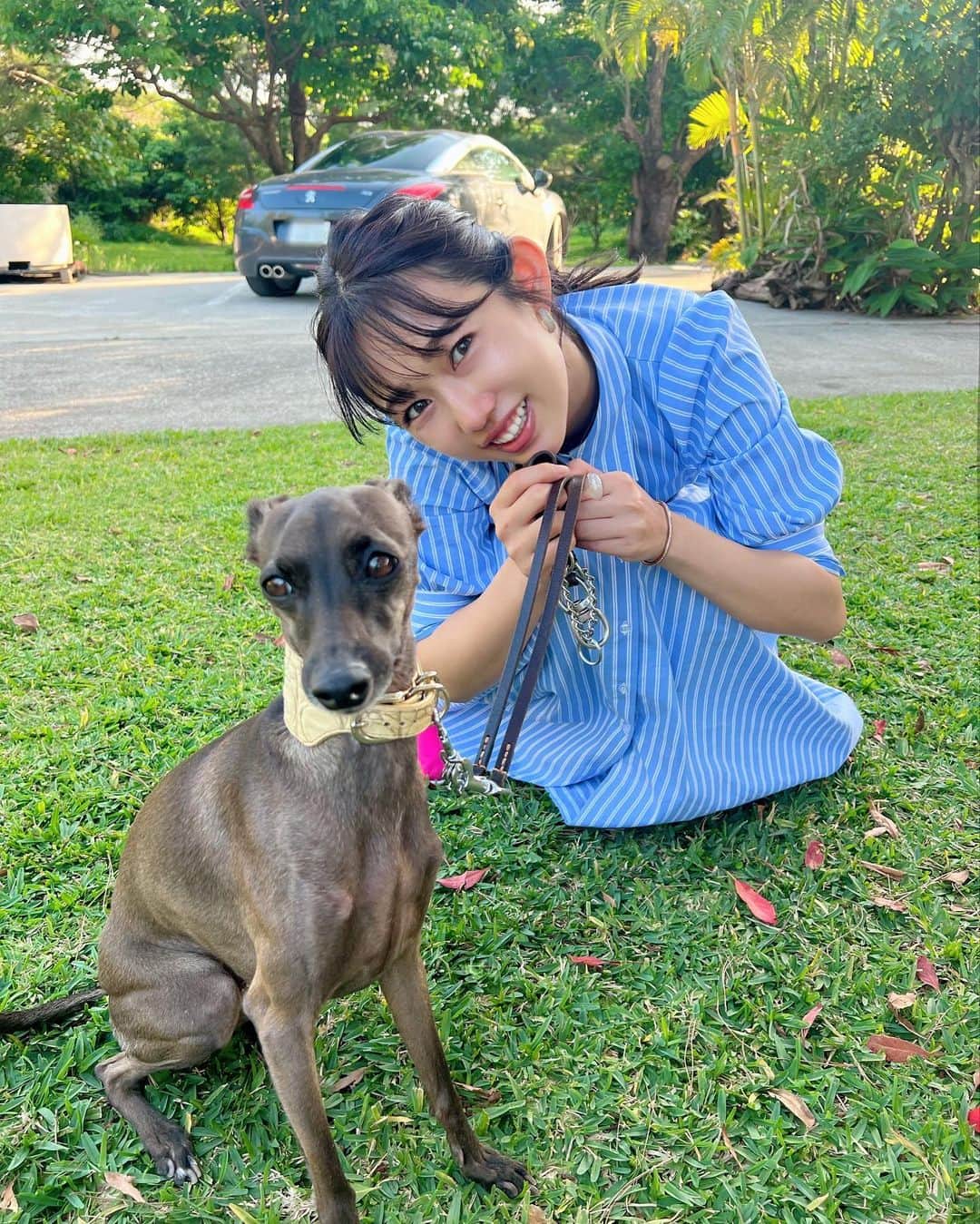 のインスタグラム：「⌇‎宮古島で出会った可愛いすぎるワン🐶♡ ⁡ また早く会いたいなぁ〜🌞 大好きな宮古島.ᐟ.ᐟ ⁡  ワンピースは @and.couture   ________________________________ #沖縄 #宮古島 #miyakojima #海 #japan #離島」