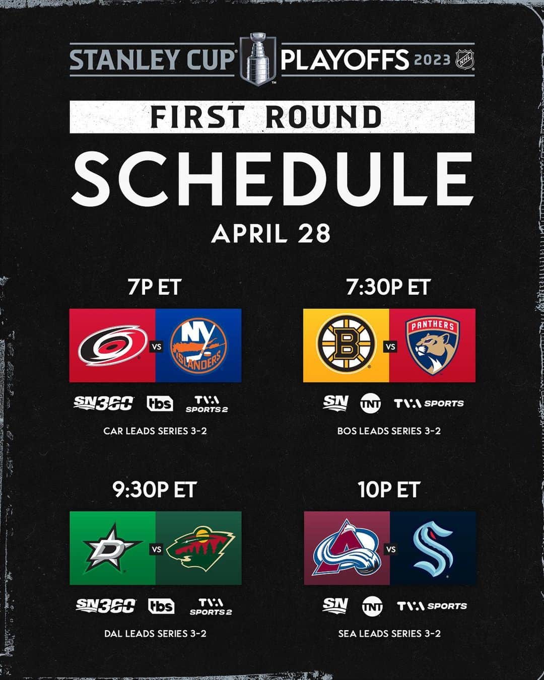 NHLさんのインスタグラム写真 - (NHLInstagram)「FRIDAY NIGHT HOCKEY 🕺 #StanleyCup  Will another team join the @vegasgoldenknights in the Second Round tonight? 🤔」4月28日 22時36分 - nhl