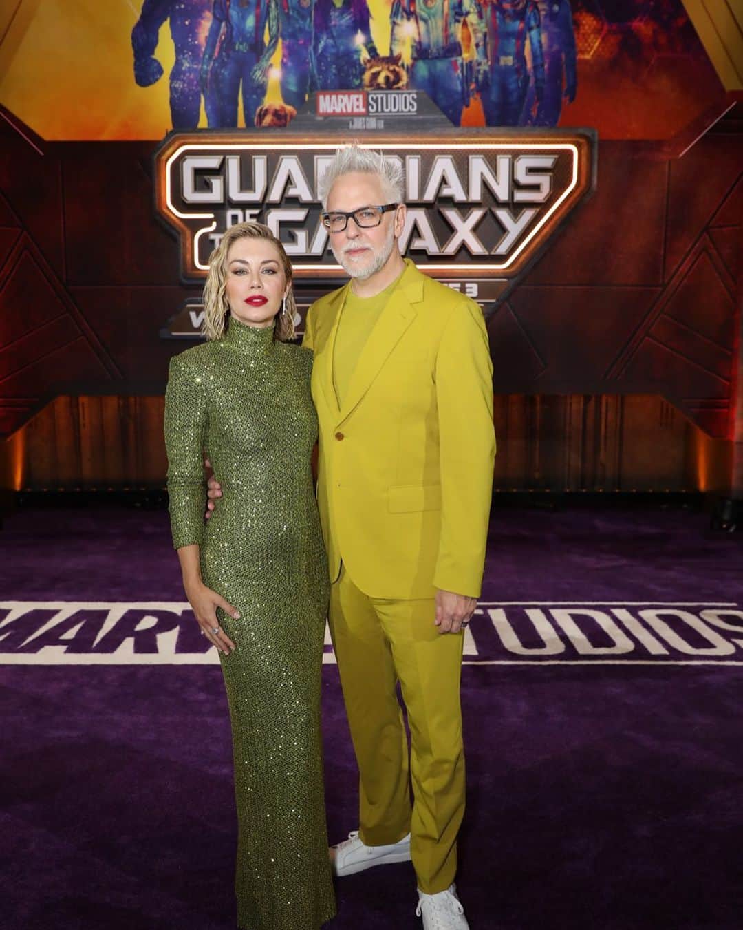 のインスタグラム：「At the #GotGVol3 premiere last night! What an amazing time!  Suit: @paulsmithdesign  Look: @louisemoonhair  Stylist: @_emmmiillyy  Watch: @panerai」