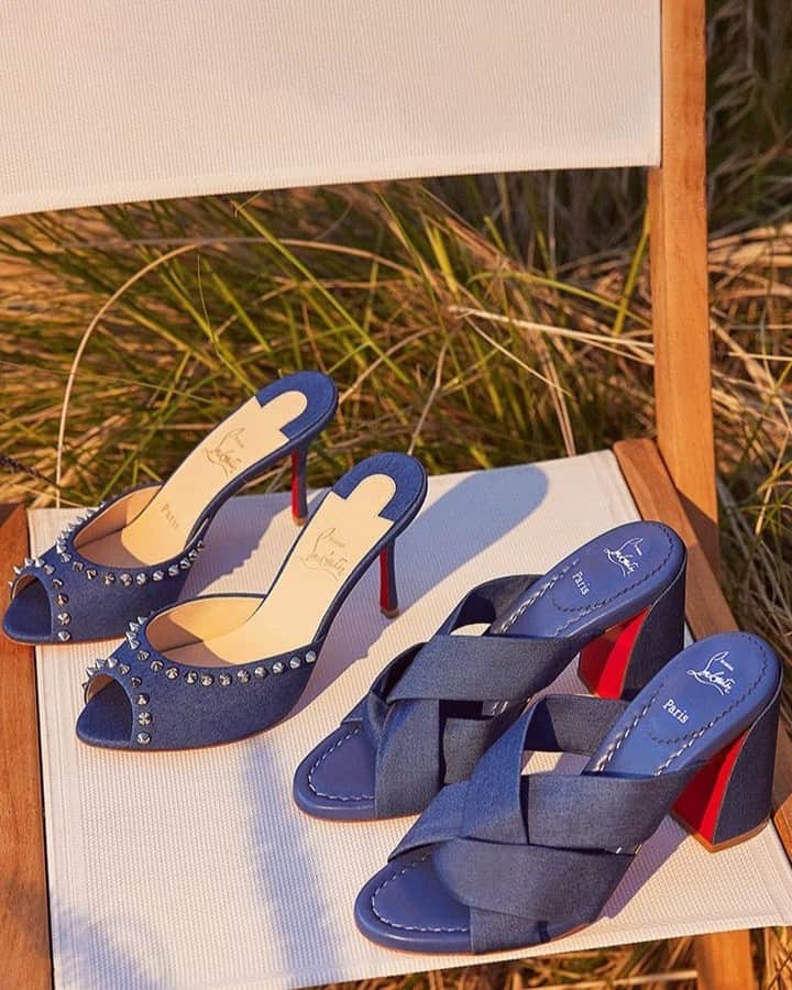 barneysnyofficialのインスタグラム：「Crafted of denim 💙 @louboutinworld」