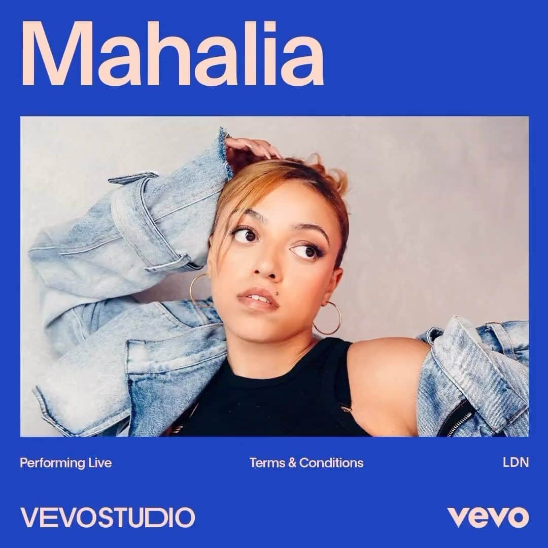 のインスタグラム：「R&B star @mahalia sets her “Terms and Conditions” in style with a phenomenal #VevoStudio performance. Watch here ▶︎ [Link in bio]」