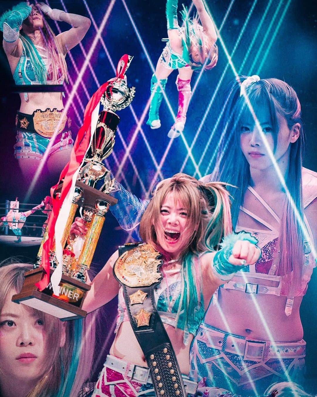 岩谷麻優のインスタグラム：「３代目IWGPチャンピオン🏆✨」