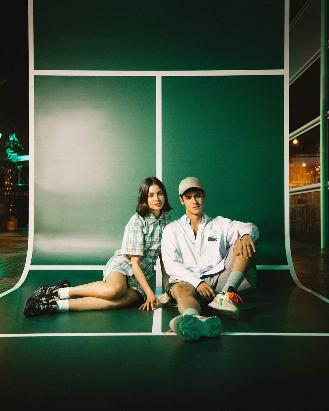 Lacosteさんのインスタグラム写真 - (LacosteInstagram)「Enjoying tennis & fiesta at the @mutuamadridopen with @clara.aparicio and @sergiobex! 🇪🇸🎉  #LeClubLacoste」4月29日 1時31分 - lacoste