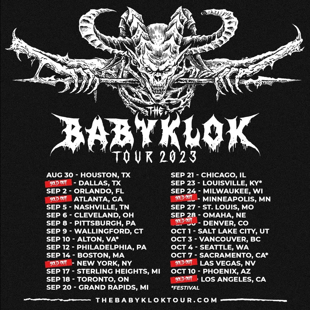 BABYMETALさんのインスタグラム写真 - (BABYMETALInstagram)「The BABYKLOK Tour with BABYMETAL and DETHKLOK is now SOLD OUT in Dallas, Atlanta, New York, Minneapolis, Denver, Las Vegas and Los Angeles. Get tickets and VIP for the remaining dates at thebabykloktour.com」4月29日 2時00分 - babymetal_official