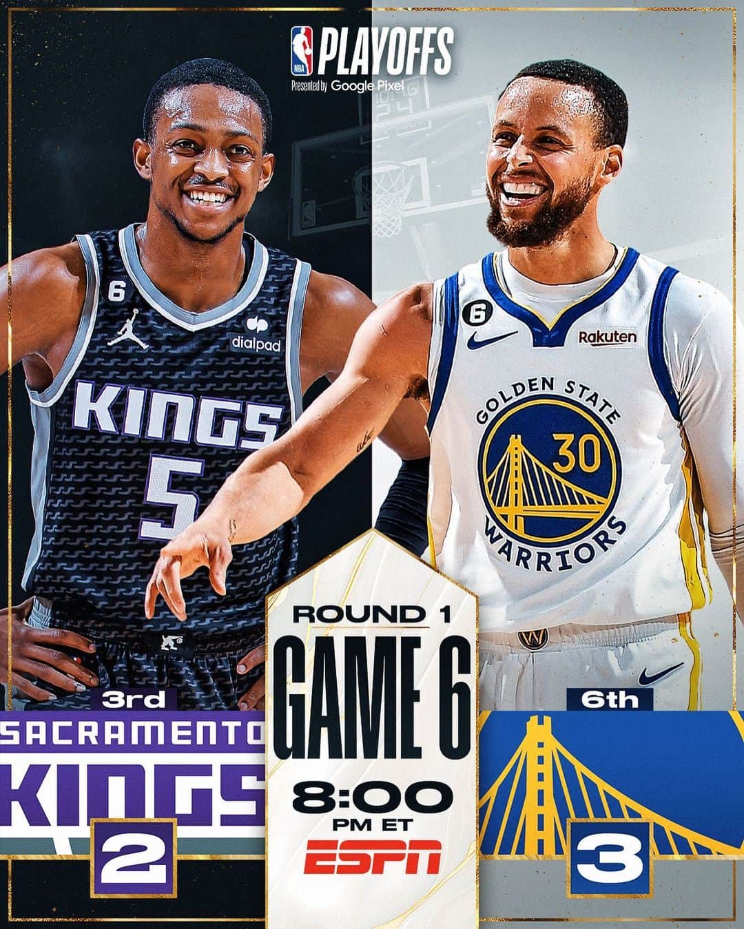 NBAさんのインスタグラム写真 - (NBAInstagram)「Will the @warriors advance.. or will the @sacramentokings force a GAME 7 on Sunday??  #NBAPlayoffs presented by Google Pixel」4月29日 2時14分 - nba