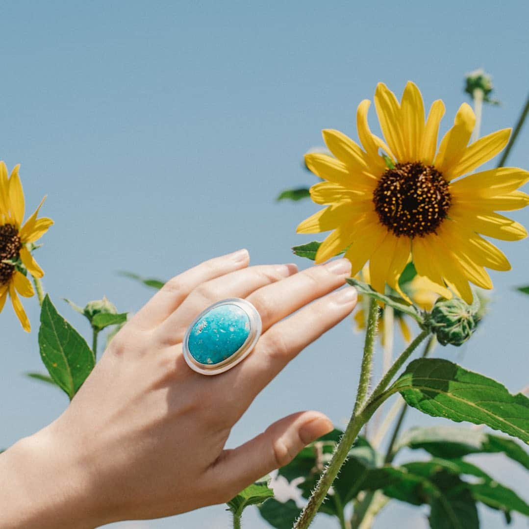 ミーアンドローさんのインスタグラム写真 - (ミーアンドローInstagram)「The many colors of turquoise are drawn from Mother Nature’s exquisite palette of blues and greens. This bold one-of-a-kind ring showcases Persian turquoise in all its natural beauty.   #turquoise #ring #exquisite #oneofakind #timeless #jewelrydesign #sterlingsilverjewelry #handcraftedjewelry #madeinnyc #meandrojewelry」4月29日 2時37分 - meandrojewelry