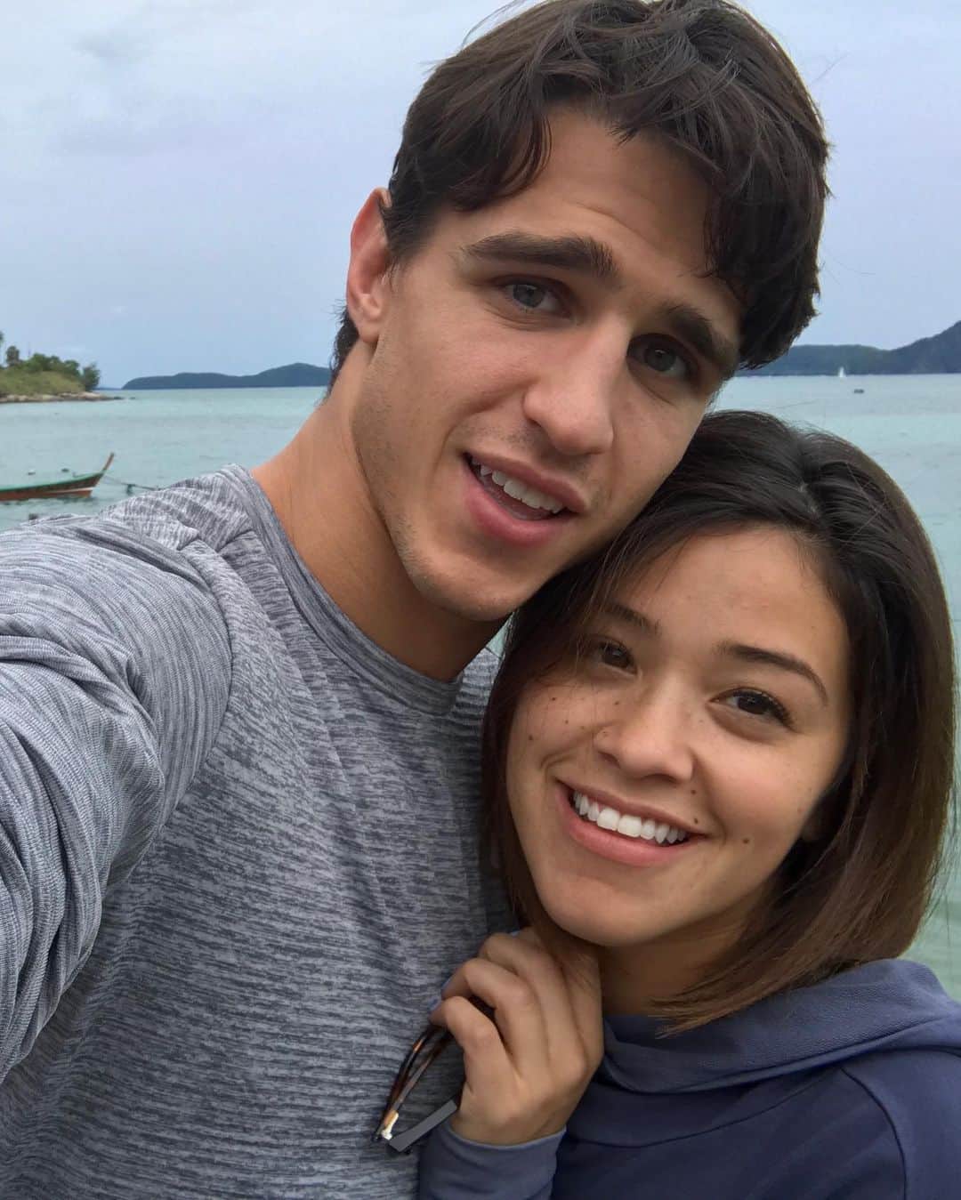 ジーナ・ロドリゲスのインスタグラム：「I feel our memories in the fabric of my hair. Every goosebump on my skin another time you have made my heart skip a beat. You gave  me a son and as he sleeps on my lap I see your love all over his spirit. Here are 10 pics of us because I can’t stop scrolling through my favorites album. This man, this love, how did I get so lucky? @joe_locicero」