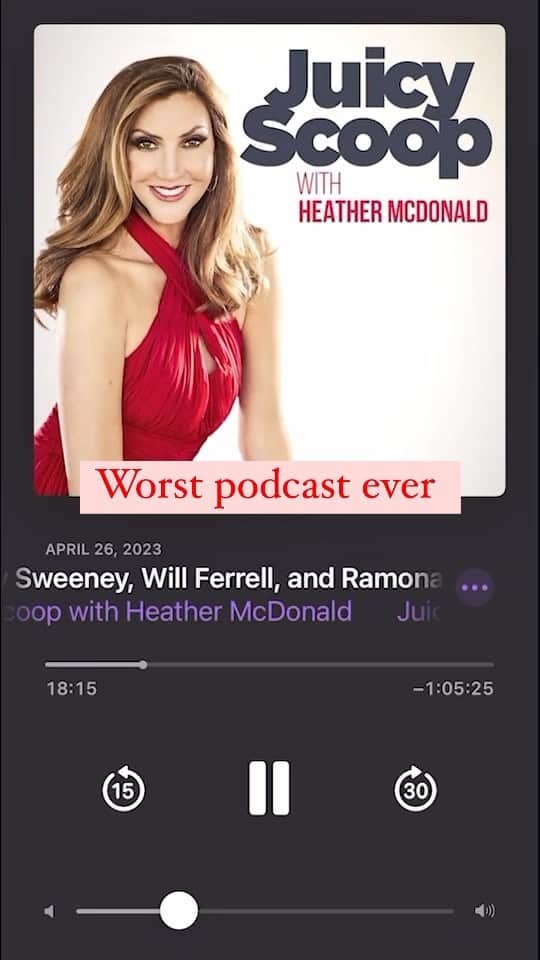 ヘザー・マクドナルドのインスタグラム：「#juicyscoop #podcast #theworst #comedy #joke #popcukture #hollywood #celebrity #guests #realitytv #tour #standup #alixearle」