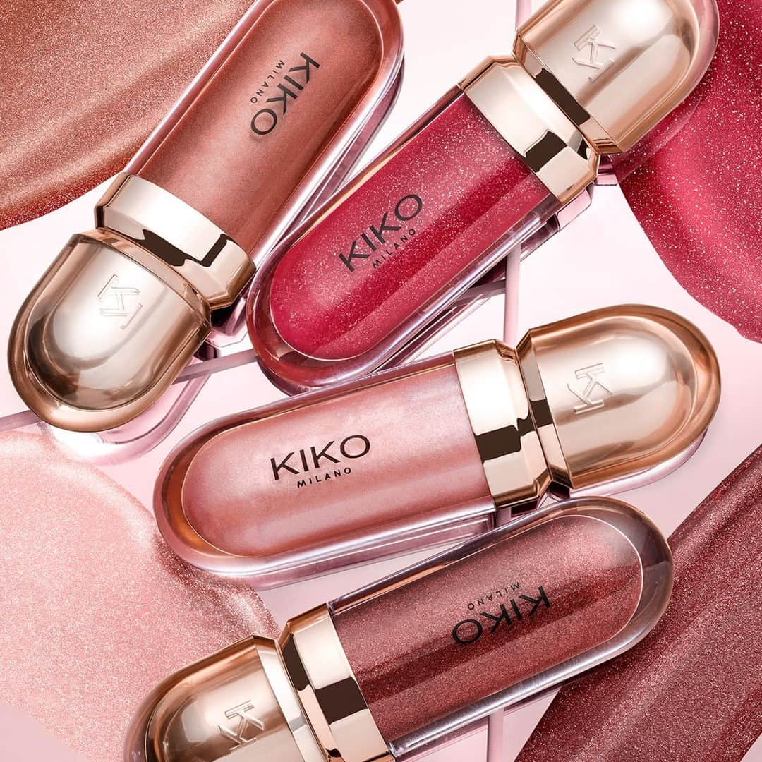 KIKO MILANOさんのインスタグラム写真 - (KIKO MILANOInstagram)「Gloss up your lips with our viral #KIKO3DHydra Lipglosses! 💄 Discover these new limited-edition colours for a shiny, plumped #liplook 💋 #KIKOLips⁣ ✨ Enriched with passion fruit oil⁣ ✨ In an elegant, limited-edition bottle with rose gold details⁣ ✨ Now in 6 new limited-edition shades!⁣ ⁣ #KIKOMilano #lipgloss #kikolipgloss #lipglosspoppin #lipglossaddict⁣ ⁣ Shades 44, 43, 46, 45 ⁣」4月29日 3時40分 - kikomilano