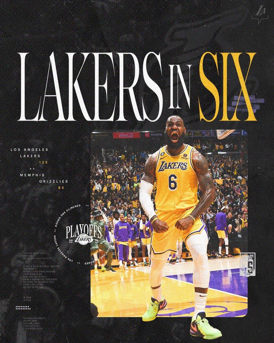 Los Angeles Lakersさんのインスタグラム写真 - (Los Angeles LakersInstagram)「Lakers in Six.」4月29日 14時11分 - lakers