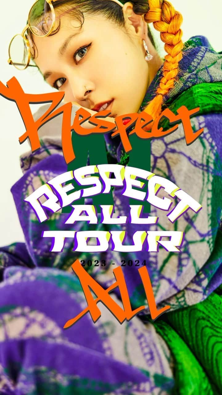 AIのインスタグラム：「Get your tickets from link in my bio🚀 🫱🏻‍🫲🏽AI “RESPECT ALL” TOUR🫱🏻‍🫲🏽 pre-sale tickets now available at AI Fan club “AImusic” until 5/8🔥 どこよりも早くファンクラブで最前列の方のツアーチケットゲット出来るので良かったら〜プロフィールのリンクから✅🚀  #AI #RESPECTALLTOUR #リスペクト #ツアー」