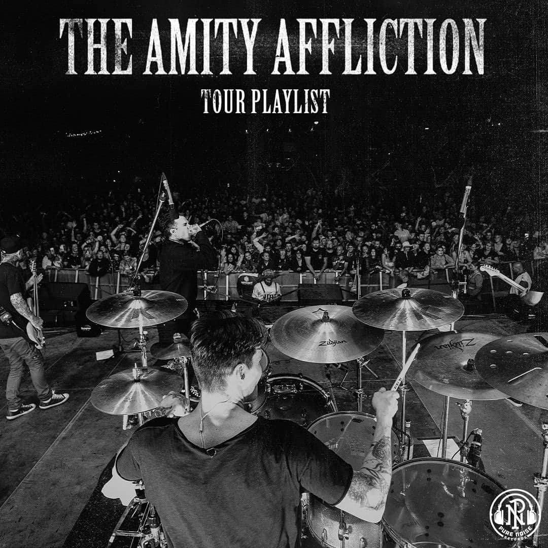 The Amity Afflictionのインスタグラム：「Our tour with @cantswim_ and @ihateomerta is kicking off in less than two weeks. Get ready for the shows with our Tour Playlist on @spotify. Full of songs from all three bands, it will keep you busy 🎧  Link in stories or search “The Amity Affliction Tour Playlist” on Spotify」
