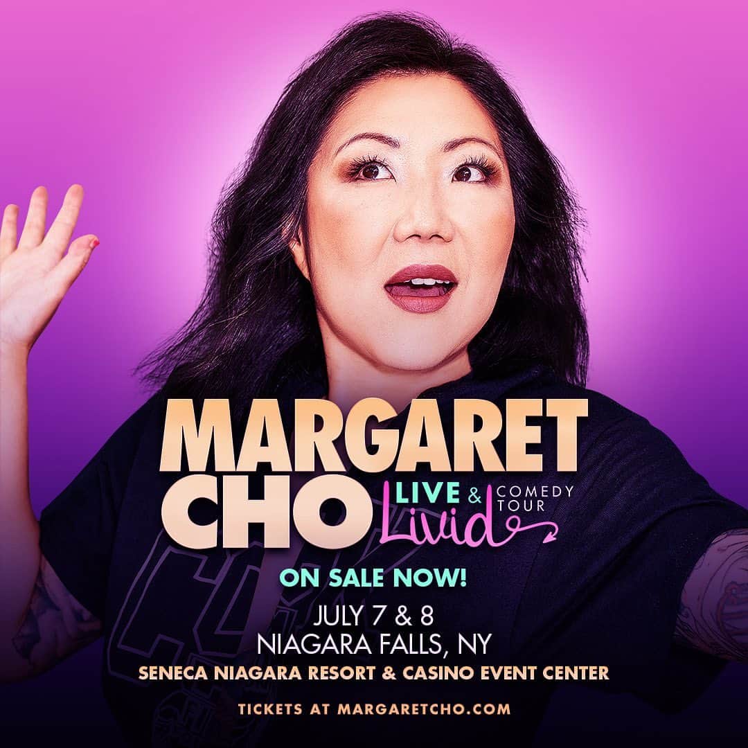 マーガレット・チョーのインスタグラム：「Niagara Falls, diving into you July 7&8! Tickets on sale NOW! margaretcho.com or click the link in my stories #liveandlivid」